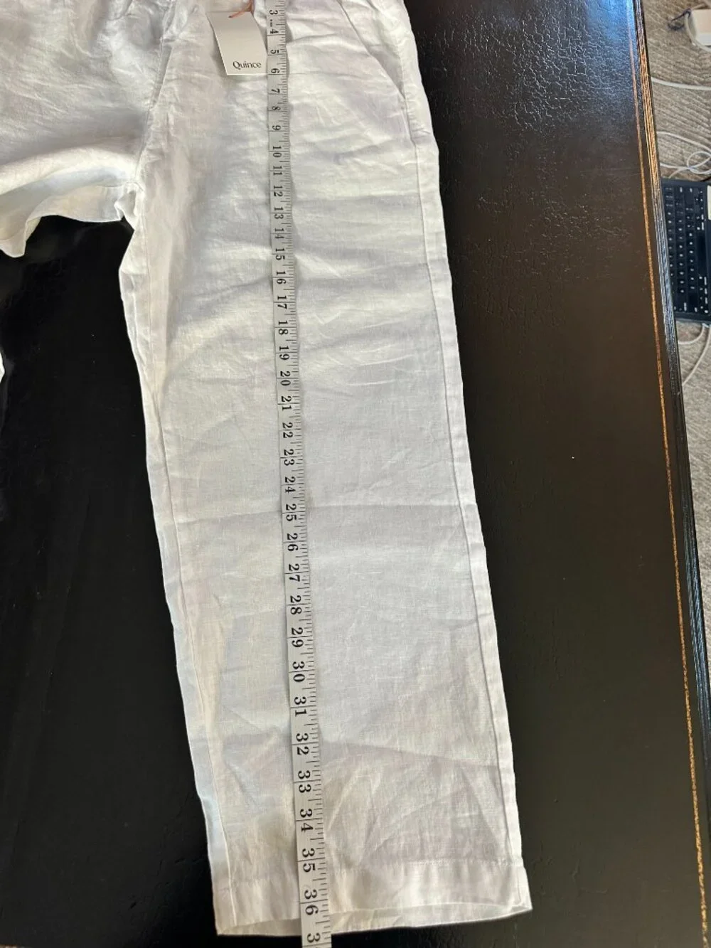 Quince 100% European Linen Wide Leg Pants White Lounge Summer Beach Travel NWT L